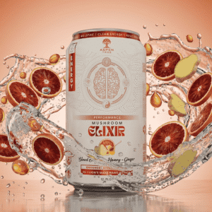 Aspen Tree Energy Mushroom Elixir – Blood Orange + Honey + Ginger