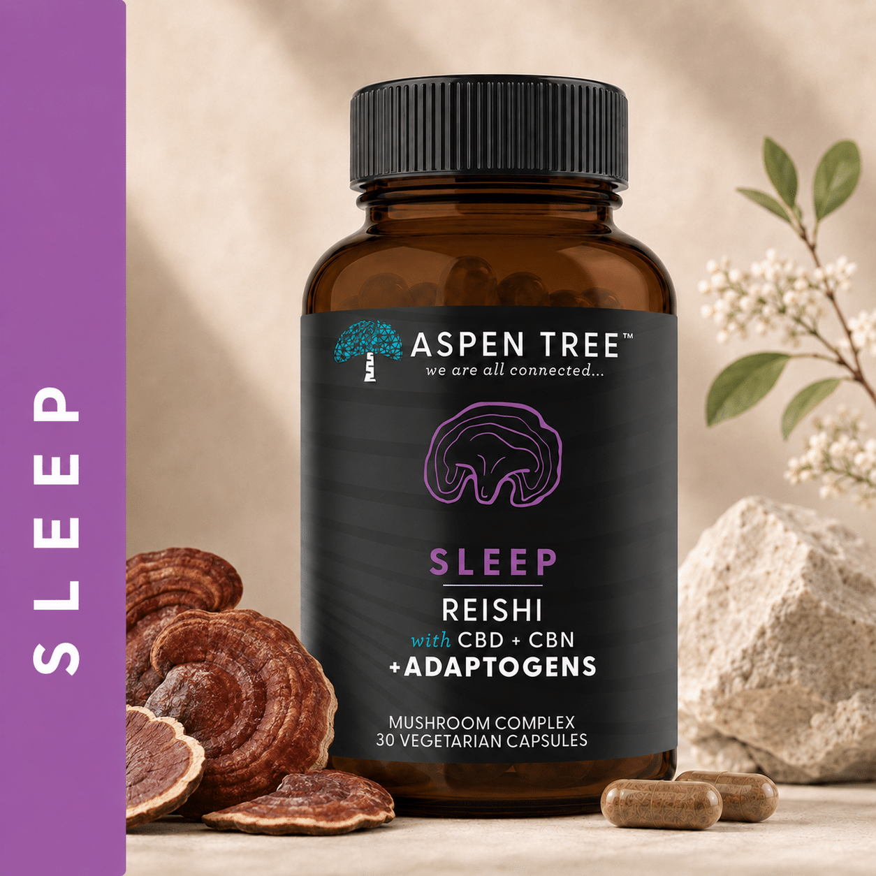 Aspen Tree Focus Mushroom Elixir - Lemon + Yuzu + Lavender